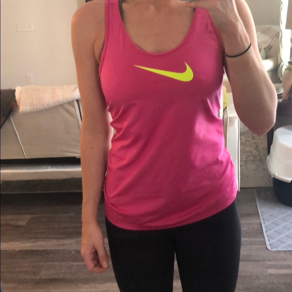 Pink Nike workout tank